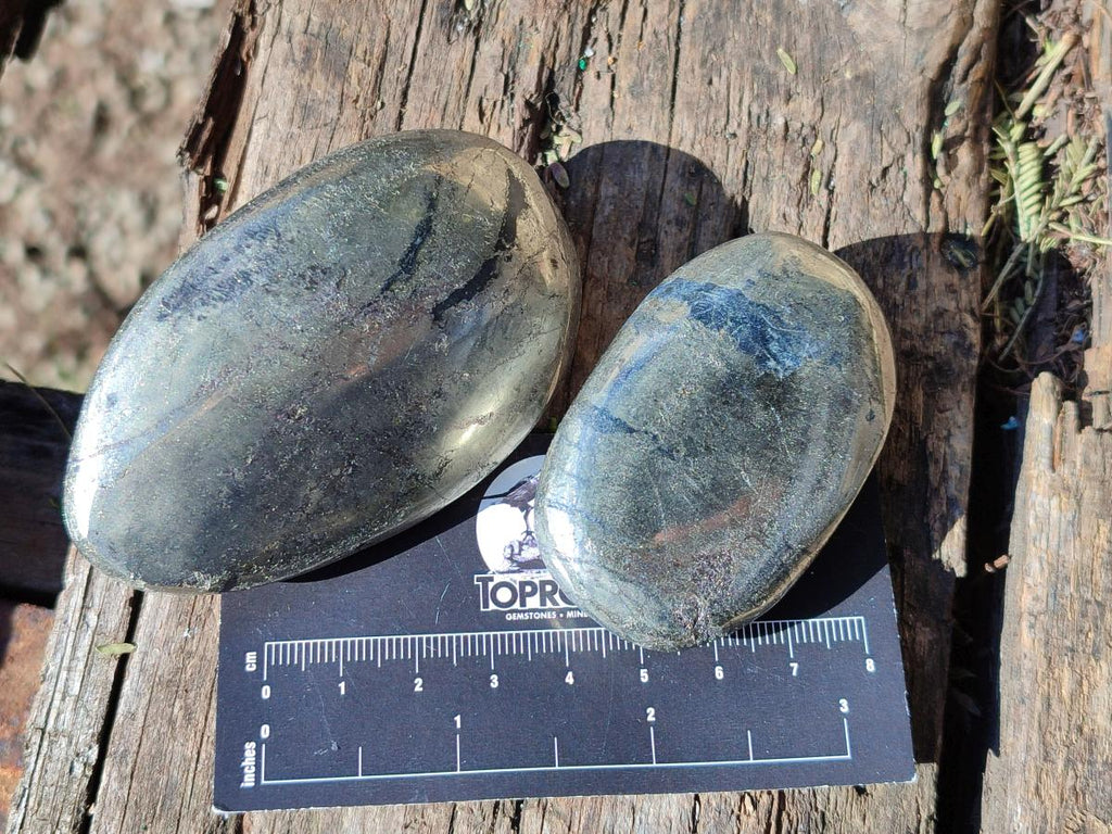 Polished Basalt Pharaoh Stone Free Forms x 12 From Iron Duke Mine, Zimbabwe - Toprock Gemstones and Minerals 