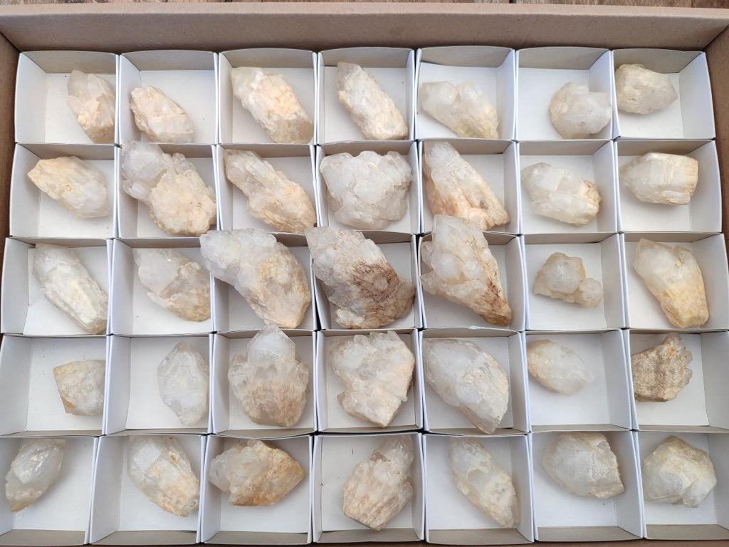 Natural Cascading "Anananas" Pineapple Quartz Crystals x 35 From Antsirabe, Madagascar - Toprock Gemstones and Minerals 