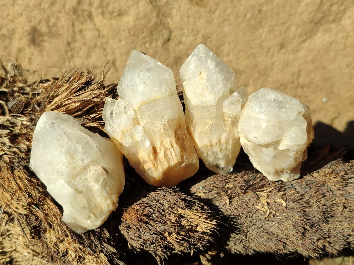 Natural Cascading "Anananas" Pineapple Quartz Crystals x 35 From Antsirabe, Madagascar - Toprock Gemstones and Minerals 