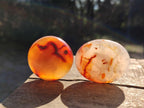 Polished Carnelian Agate Gemstone Galets x 35 From Madagascar - Toprock Gemstones and Minerals 