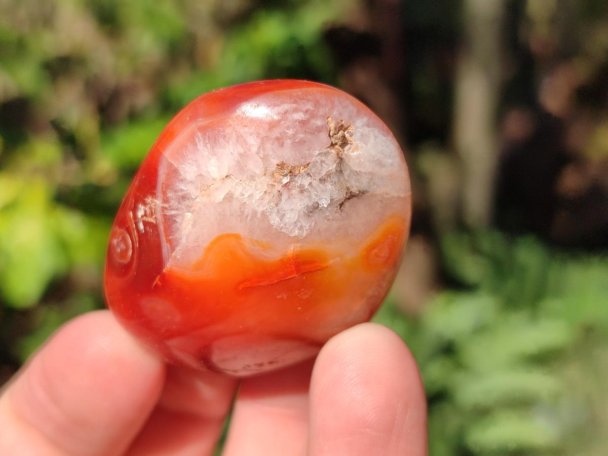 Polished Carnelian Agate Gemstone Galets x 35 From Madagascar - Toprock Gemstones and Minerals 