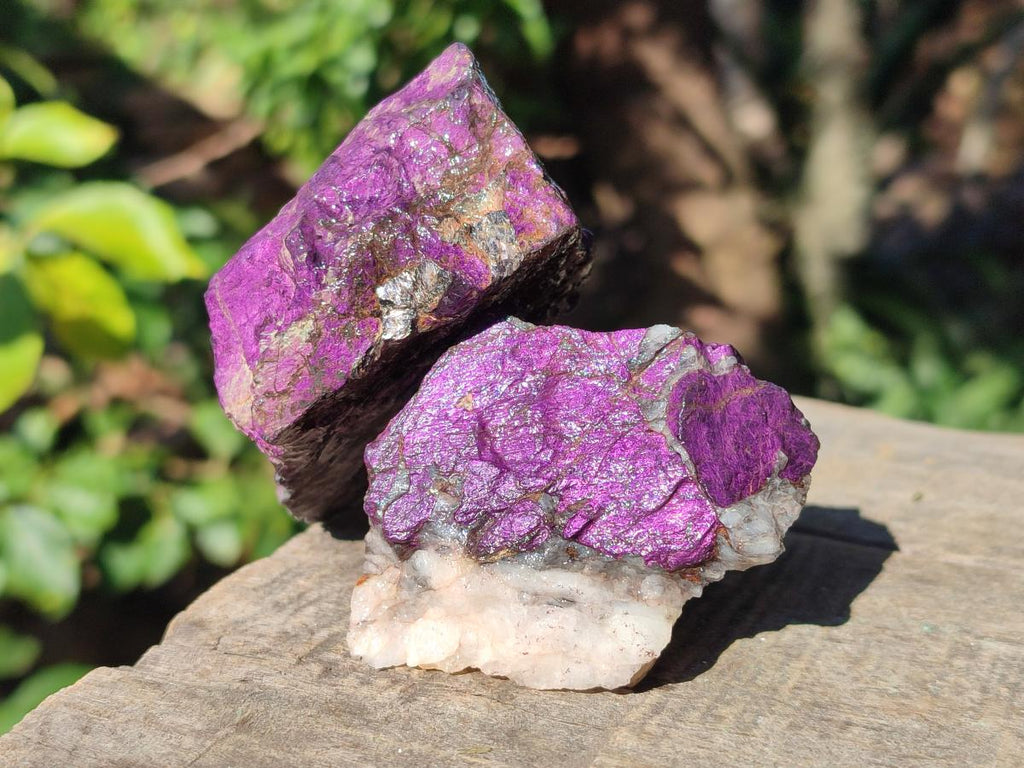 Natural Metallic Cobbed Purpurite Specimens x 12 From Erongo, Namibia - Toprock Gemstones and Minerals 