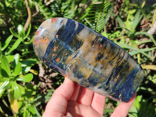 Polished Nellite Tigers Eye Standing Display Pieces x 3 From Prieska, South Africa - Toprock Gemstones and Minerals 