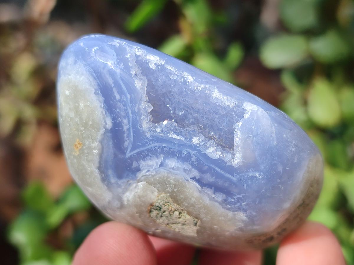 Polished Blue Lace Agate Free Forms x 12 From Nsanje, Malawi - Toprock Gemstones and Minerals 