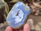 Polished Blue Lace Agate Free Forms x 12 From Nsanje, Malawi - Toprock Gemstones and Minerals 
