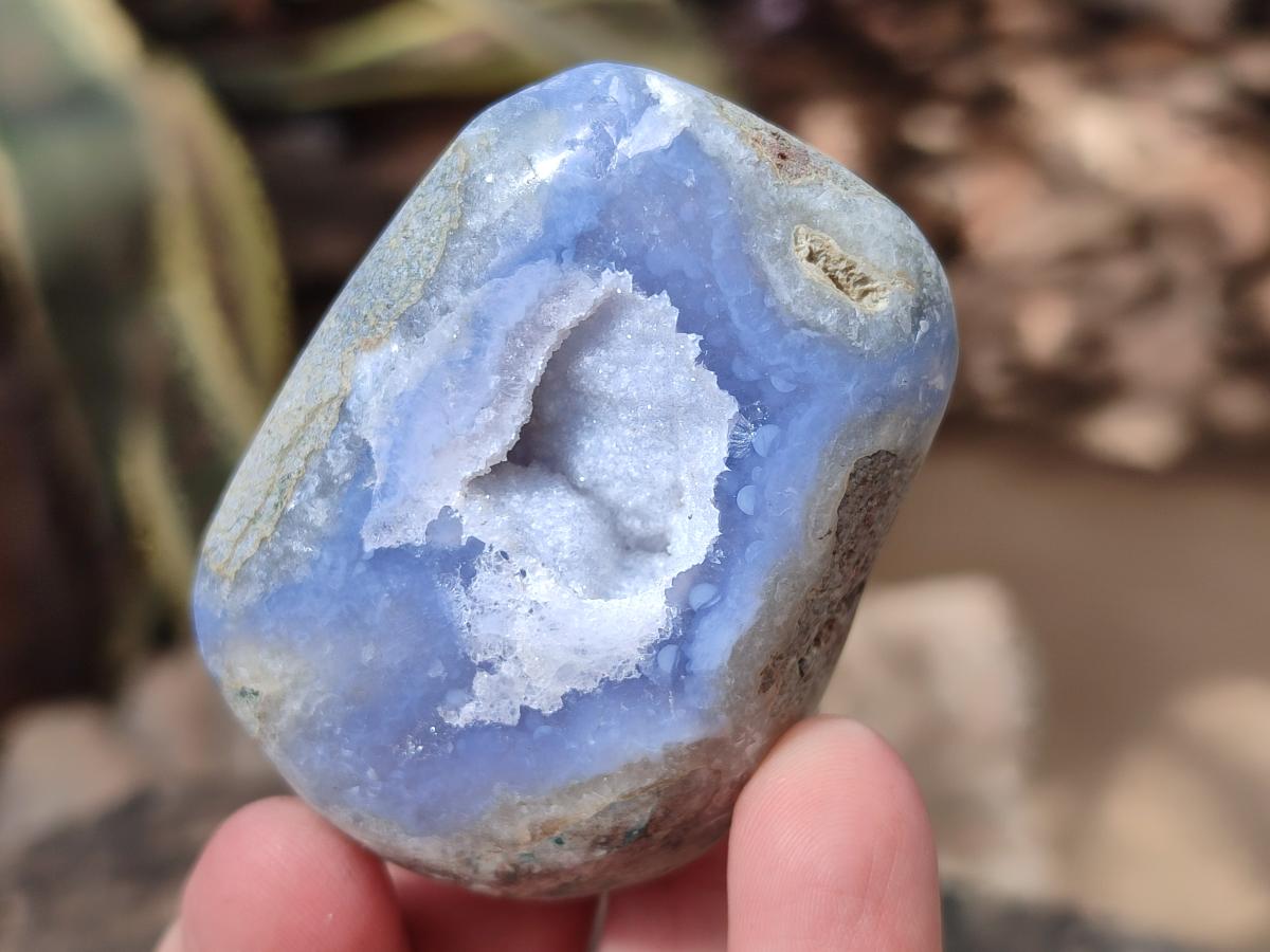 Polished Blue Lace Agate Free Forms x 12 From Nsanje, Malawi - Toprock Gemstones and Minerals 