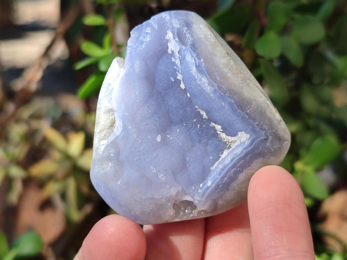 Polished Blue Lace Agate Free Forms x 12 From Nsanje, Malawi - Toprock Gemstones and Minerals 