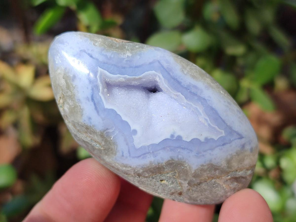 Polished Blue Lace Agate Free Forms x 12 From Nsanje, Malawi - Toprock Gemstones and Minerals 