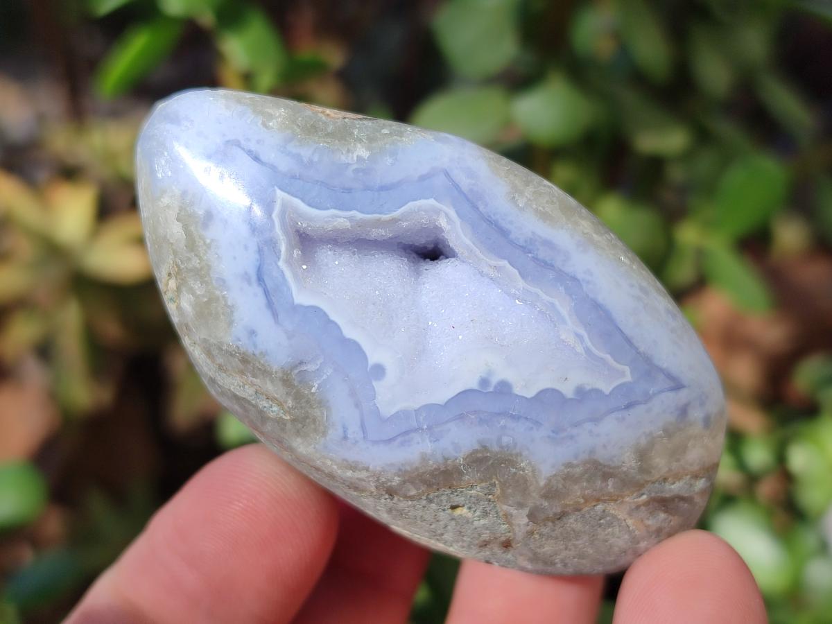 Polished Blue Lace Agate Free Forms x 12 From Nsanje, Malawi - Toprock Gemstones and Minerals 