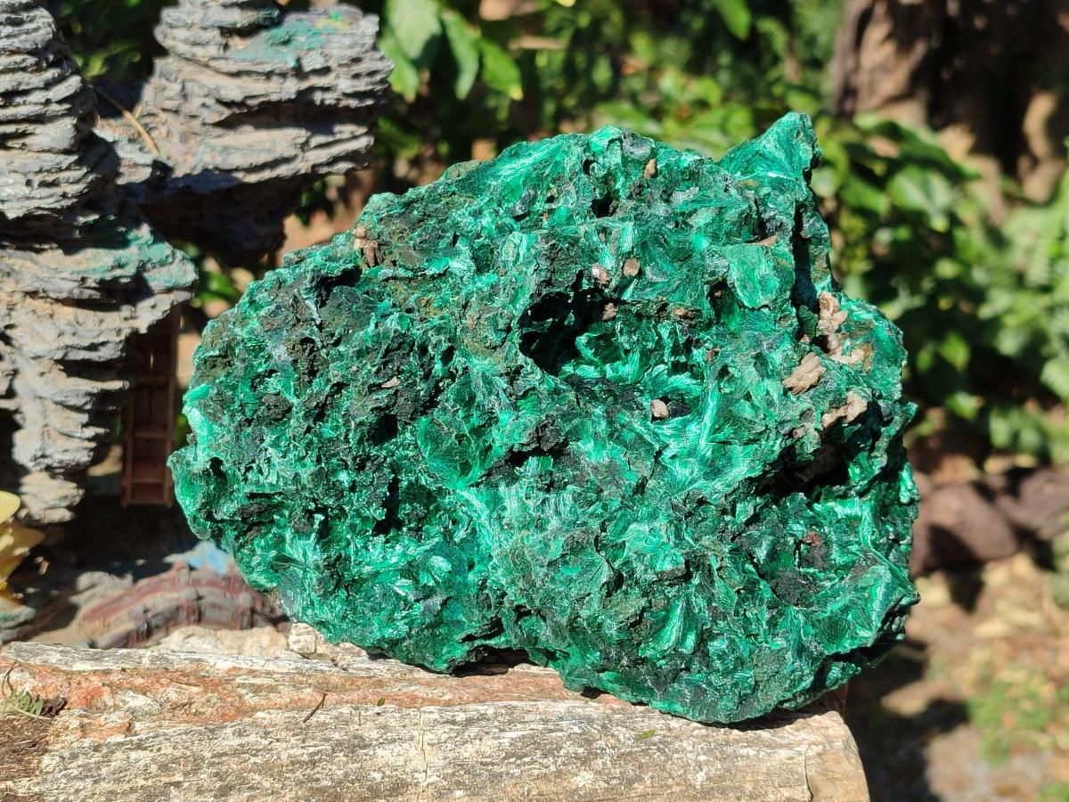 Natural Large Silky Malachite Specimen x 1 From Kasompe, Congo - Toprock Gemstones and Minerals 