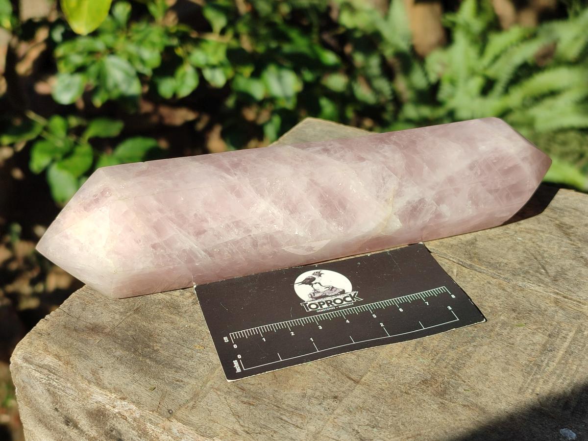 Polished Double Terminated Gemmy Rose Quartz Crystals x 2 From Madagascar - Toprock Gemstones and Minerals 