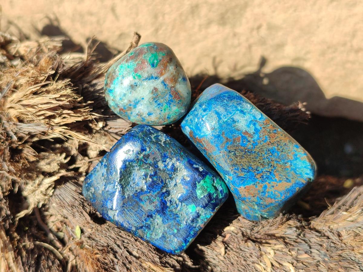 Polished Shattuckite Free Forms x 35 From Congo - Toprock Gemstones and Minerals 