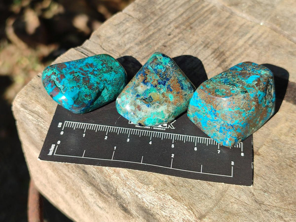 Polished Shattuckite Free Forms x 35 From Congo - Toprock Gemstones and Minerals 