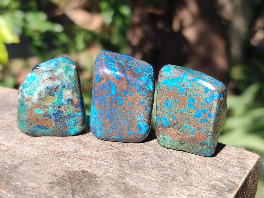 Polished Shattuckite Free Forms x 35 From Congo - Toprock Gemstones and Minerals 