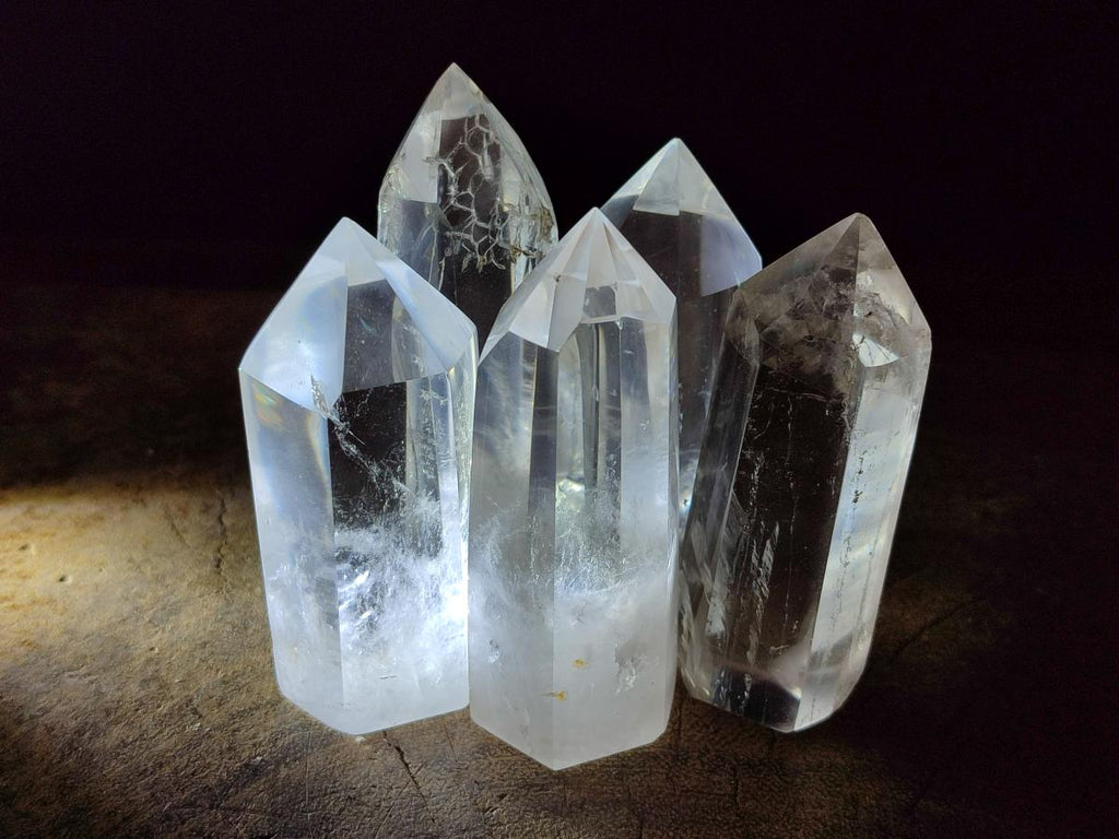 Polished Clear Quartz Display Crystals x 12 From Madagascar - Toprock Gemstones and Minerals 