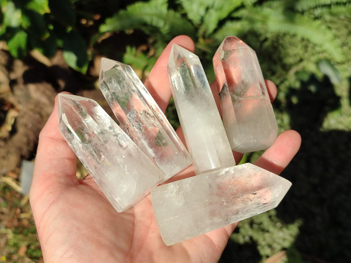 Polished Clear Quartz Display Crystals x 12 From Madagascar - Toprock Gemstones and Minerals 