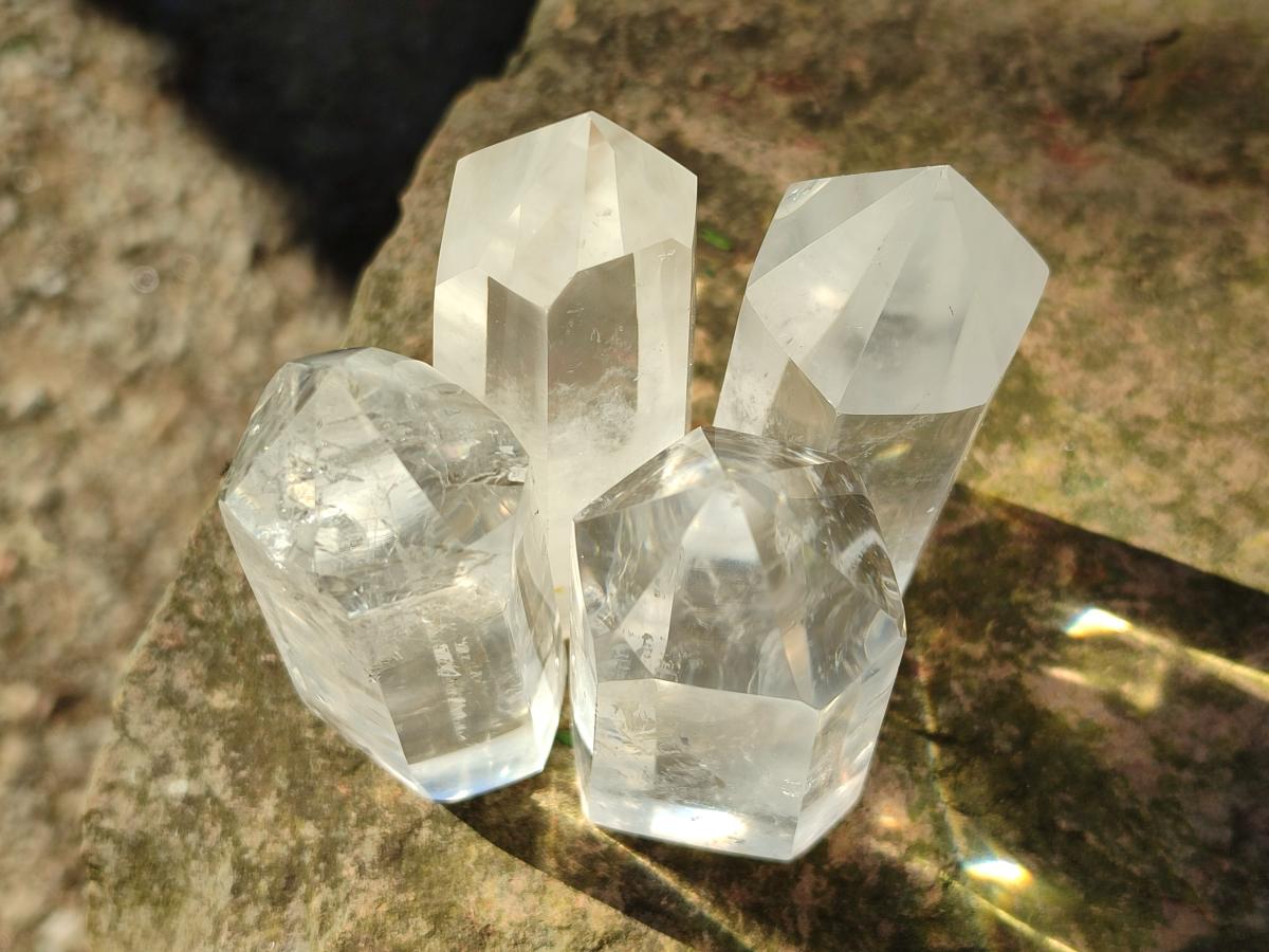 Polished Clear Quartz Display Crystals x 12 From Madagascar - Toprock Gemstones and Minerals 
