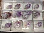 Natural Jacaranda Amethyst Single Crystals x 12 From Mumbwa, Zambia - Toprock Gemstones and Minerals 