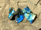 Polished One Side Labradorite Plates x 24 From Madagascar - Toprock Gemstones and Minerals 