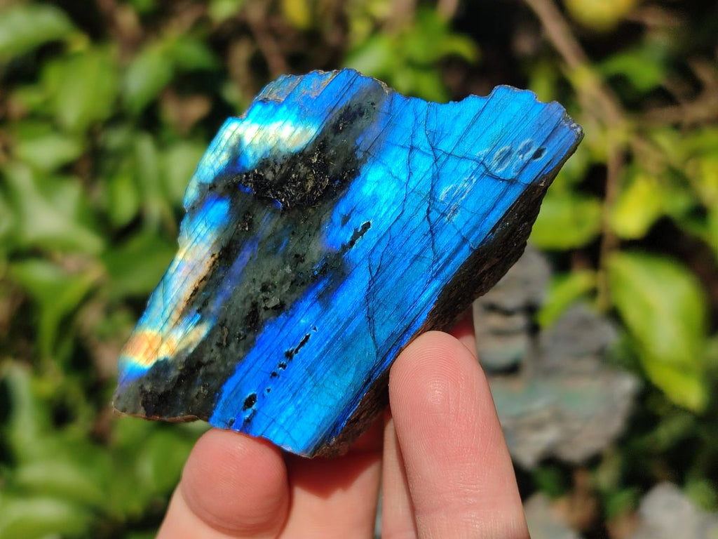 Polished One Side Labradorite Plates x 24 From Madagascar - Toprock Gemstones and Minerals 
