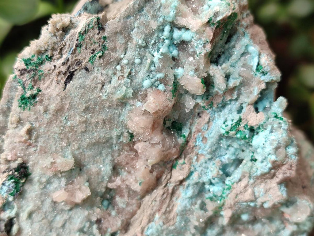 Natural Drusy Coated Chrysocolla with Fine Quartz Crystals x 2 From Likasi, Congo - Toprock Gemstones and Minerals 
