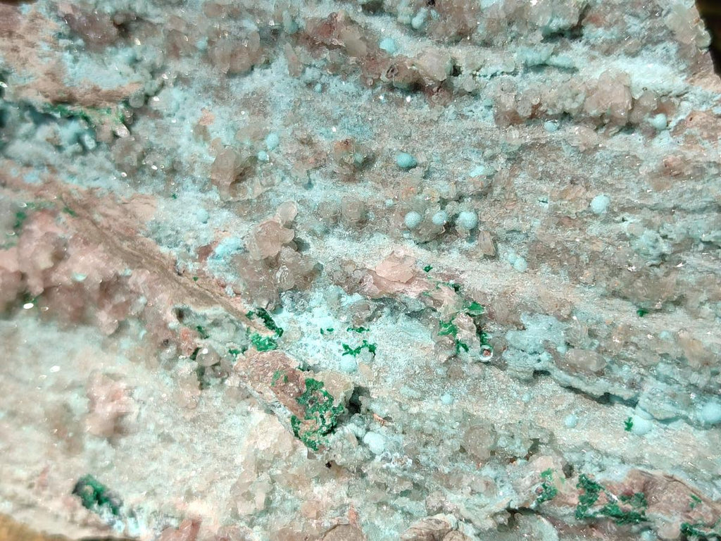 Natural Drusy Coated Chrysocolla with Fine Quartz Crystals x 2 From Likasi, Congo - Toprock Gemstones and Minerals 