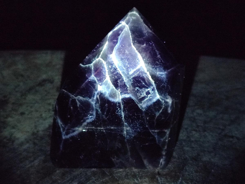 Polished Chevron Amethyst Display Crystal Points x 3 From Zambia - Toprock Gemstones and Minerals 