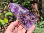 Polished Chevron Amethyst Display Crystal Points x 3 From Zambia - Toprock Gemstones and Minerals 