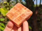Natural Rhombohedral Sunset Orange Calcite Specimens x 12 From Spitzkop, Namibia - Toprock Gemstones and Minerals 