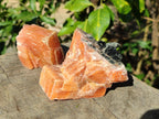 Natural Rhombohedral Sunset Orange Calcite Specimens x 12 From Spitzkop, Namibia - Toprock Gemstones and Minerals 