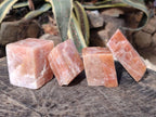 Natural Rhombohedral Sunset Orange Calcite Specimens x 12 From Spitzkop, Namibia - Toprock Gemstones and Minerals 