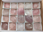 Polished Gemmy Rose Quartz Palm Stones x 20 From Madagascar - Toprock Gemstones and Minerals 