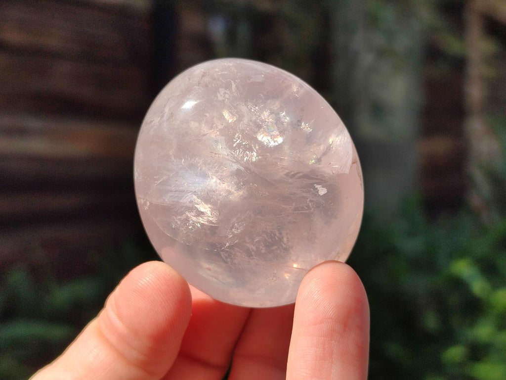 Polished Gemmy Rose Quartz Palm Stones x 20 From Madagascar - Toprock Gemstones and Minerals 