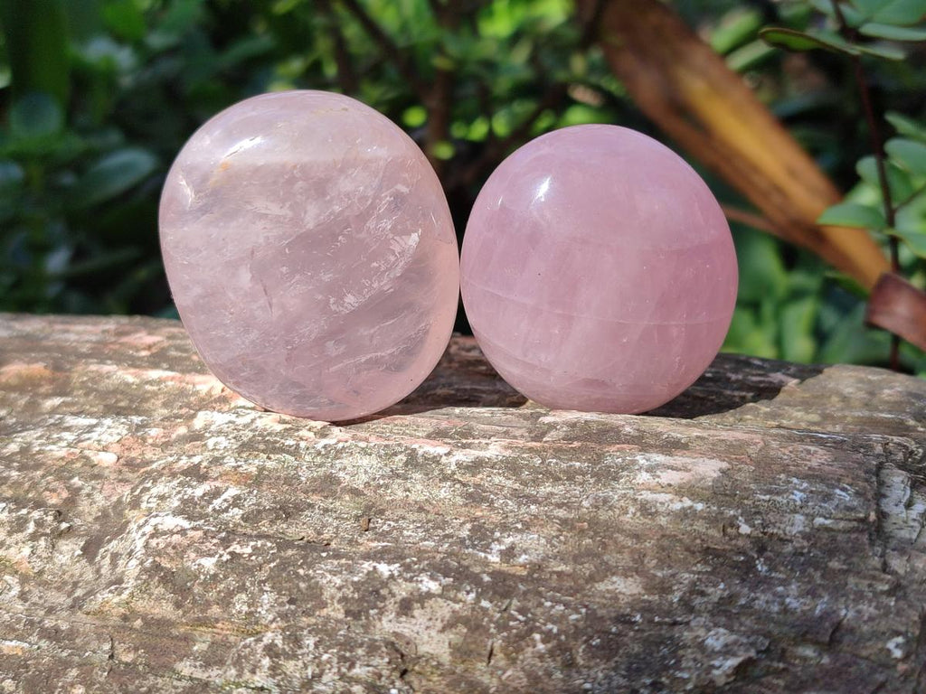 Polished Gemmy Rose Quartz Palm Stones x 20 From Madagascar - Toprock Gemstones and Minerals 