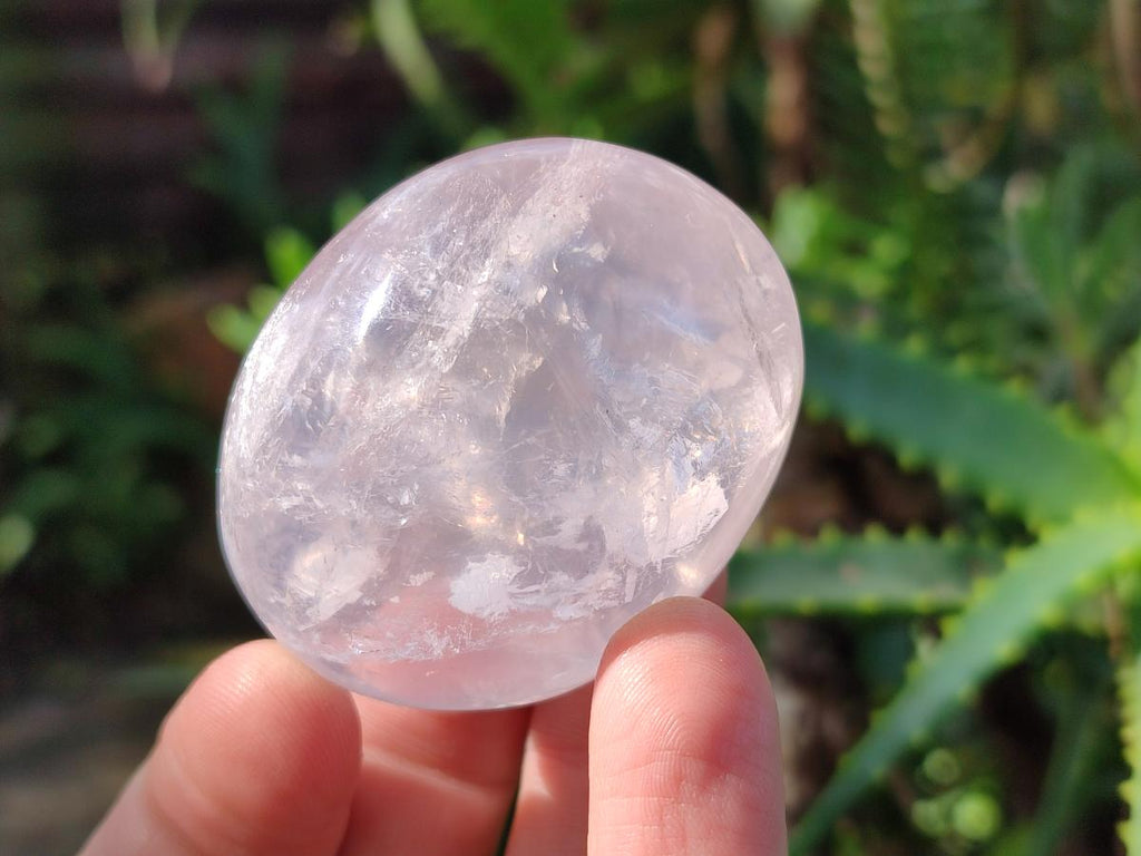 Polished Gemmy Rose Quartz Palm Stones x 20 From Madagascar - Toprock Gemstones and Minerals 