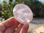 Polished Gemmy Rose Quartz Palm Stones x 20 From Madagascar - Toprock Gemstones and Minerals 