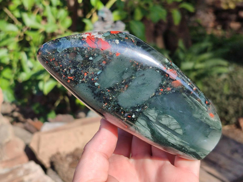 Polished Bloodstone Standing Display Pieces x 2 From Swaziland - Toprock Gemstones and Minerals 