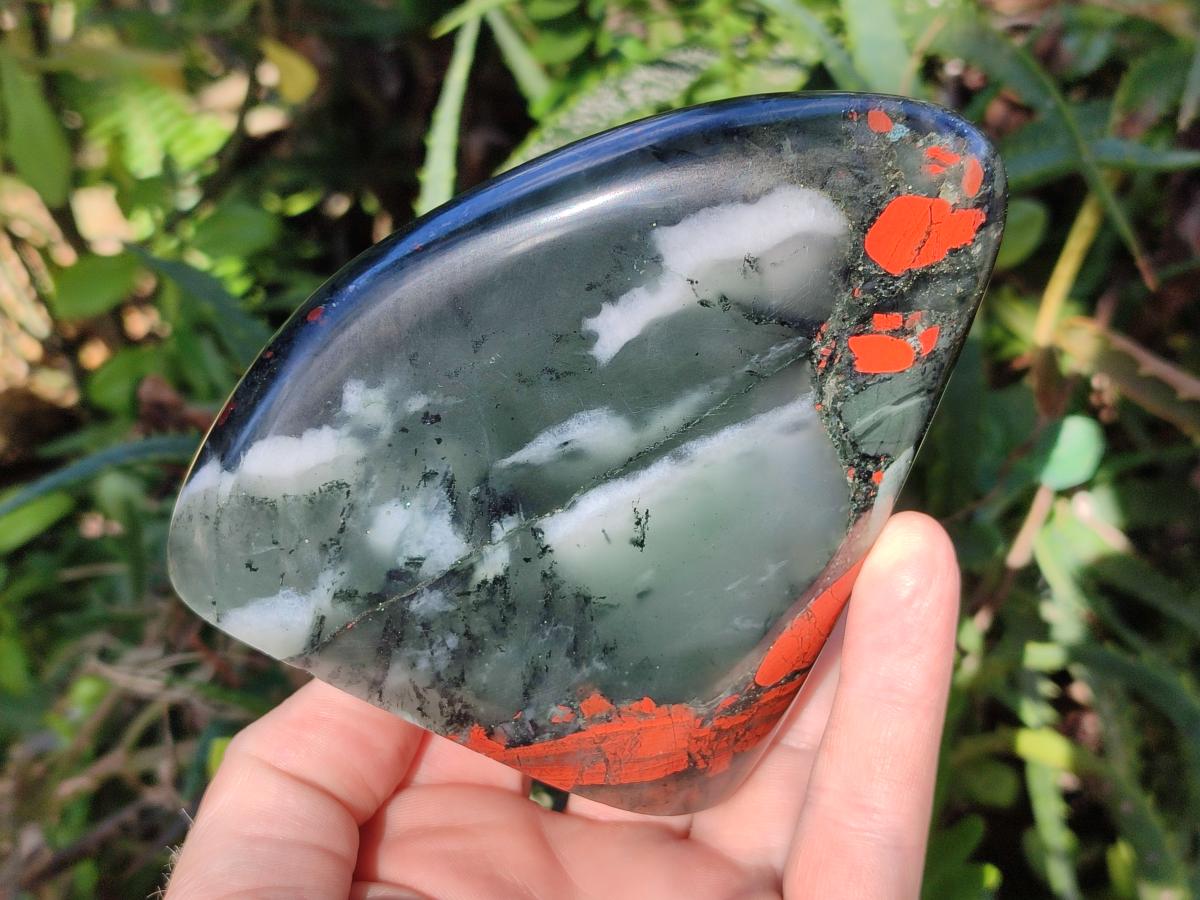 Polished Bloodstone Standing Display Pieces x 2 From Swaziland - Toprock Gemstones and Minerals 
