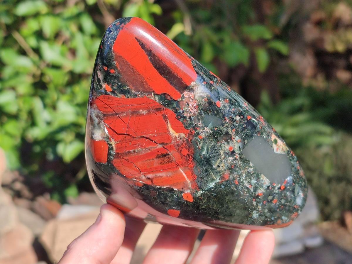Polished Bloodstone Standing Display Pieces x 2 From Swaziland - Toprock Gemstones and Minerals 