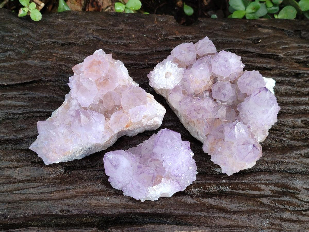 Natural Spirit Amethyst Clusters x 3 From Boekenhouthoek, South Africa - Toprock Gemstones and Minerals 