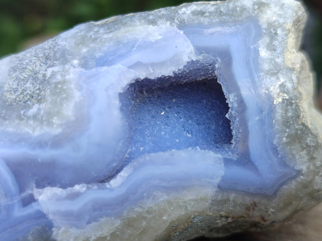 Polished Blue Lace Agate Geodes x 12 From Nsanje, Malawi - Toprock Gemstones and Minerals 