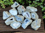 Polished Blue Lace Agate Geodes x 12 From Nsanje, Malawi - Toprock Gemstones and Minerals 