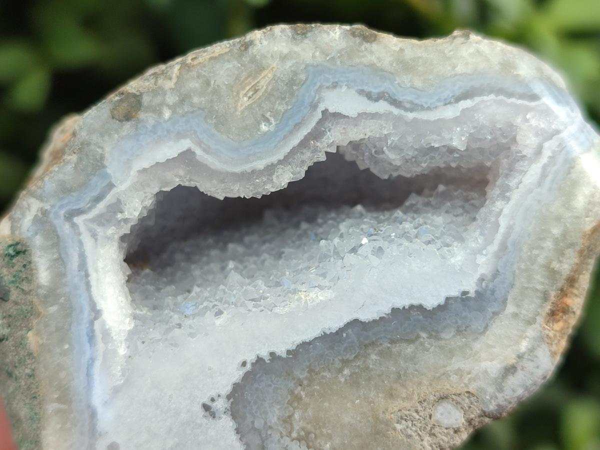 Polished Blue Lace Agate Geodes x 12 From Nsanje, Malawi - Toprock Gemstones and Minerals 