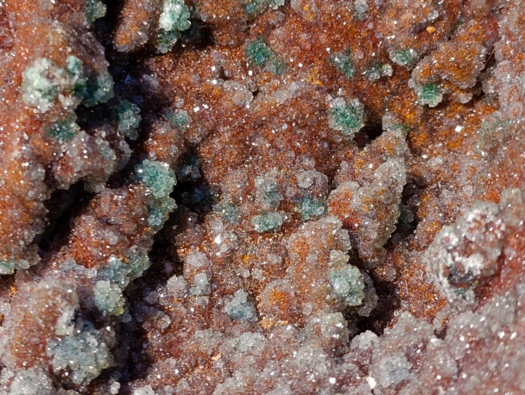 Natural Large Drusy Quartz Coated Ball Malachite on Red Dolomite Specimen x 1 From Mindingi Mine, Congo