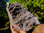 Natural Large Drusy Quartz Coated Ball Malachite on Red Dolomite Specimen x 1 From Mindingi Mine, Congo