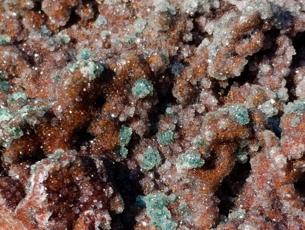 Natural Large Drusy Quartz Coated Ball Malachite on Red Dolomite Specimen x 1 From Mindingi Mine, Congo