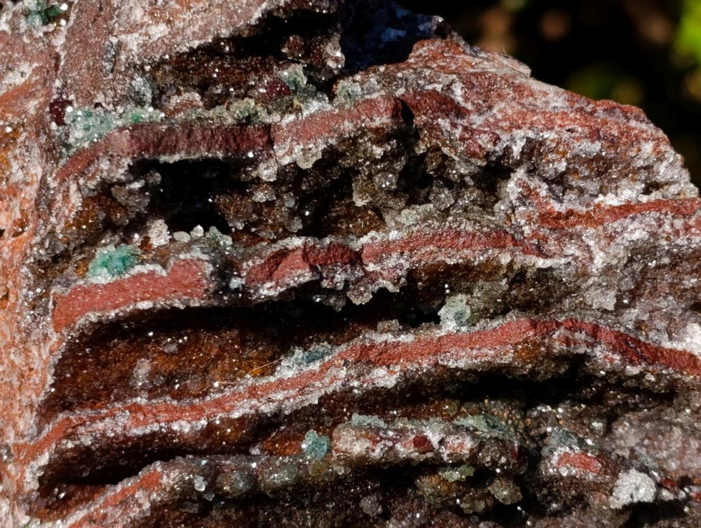 Natural Large Drusy Quartz Coated Ball Malachite on Red Dolomite Specimen x 1 From Mindingi Mine, Congo