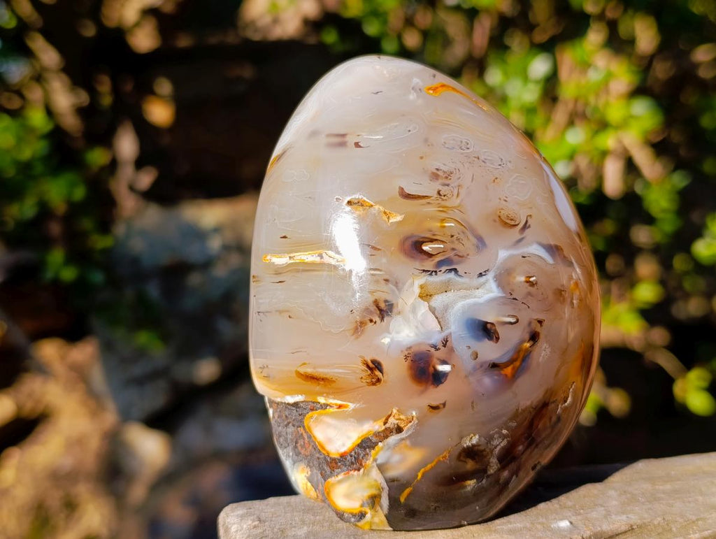 Polished Banded Agate Standing Display Pieces x 3 From Madagascar - Toprock Gemstones and Minerals 