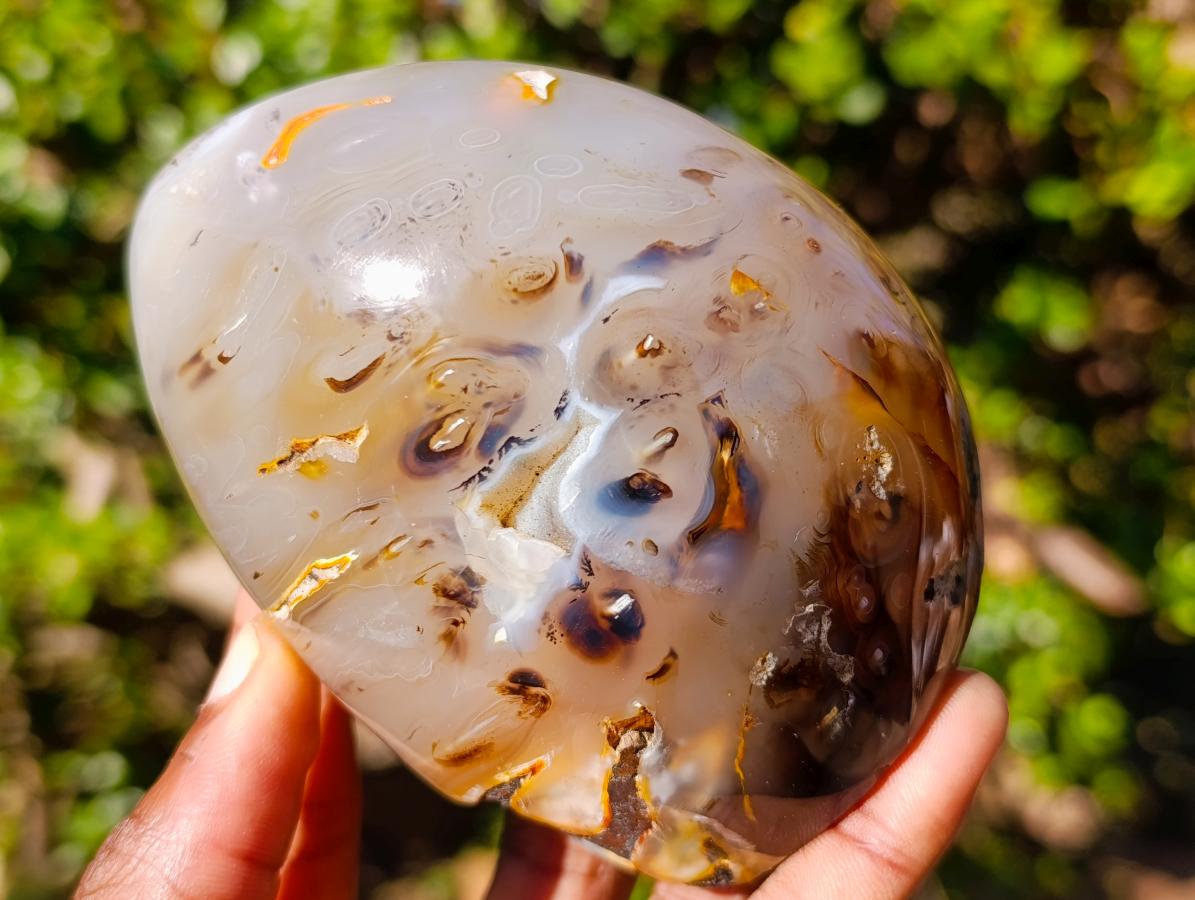 Polished Banded Agate Standing Display Pieces x 3 From Madagascar - Toprock Gemstones and Minerals 