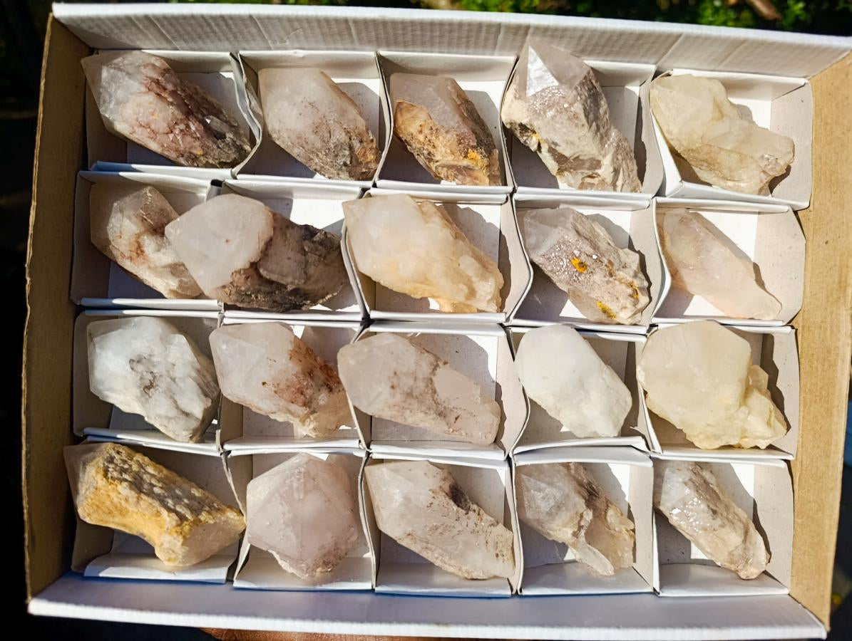 Natural Cascading "Anananas" Candle Quartz Crystals x 20 From Antsirabe, Madagascar - Toprock Gemstones and Minerals 